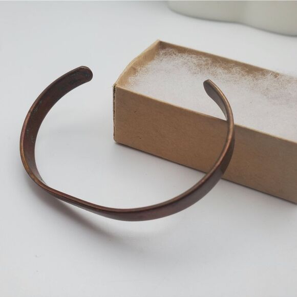 Pure solid copper bracelet cuff brutalist‎ jewelry B0407 - Picture 1 of 4